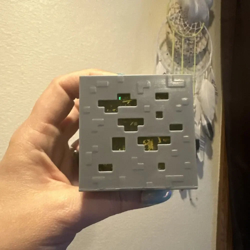 Minecraft Jelly Cube Squishy Sensory Toy, Like NeeDoh, Yellow